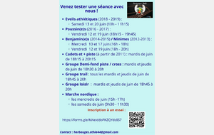 VENEZ TESTER l'ATHLETISME