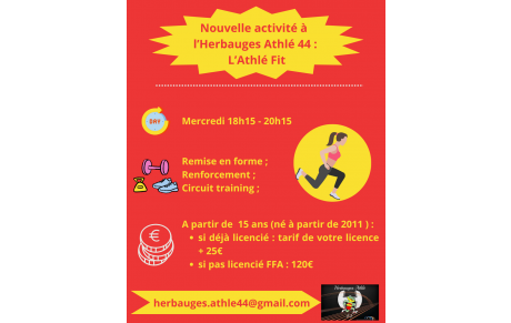 Nouvelle activité à l'HA44 : L'ATHLE FIT